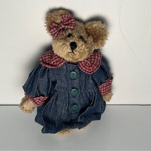 Boyds Bears Investment Collection Plush Bear - Bonnie In Denim and Plaid W/ Tag